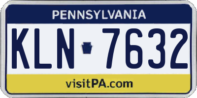 PA license plate KLN7632