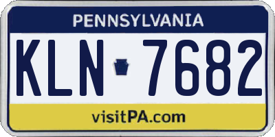 PA license plate KLN7682