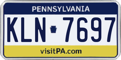 PA license plate KLN7697