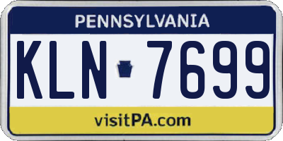 PA license plate KLN7699