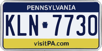 PA license plate KLN7730