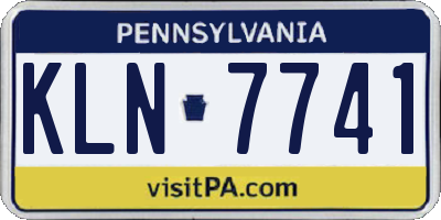 PA license plate KLN7741