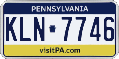 PA license plate KLN7746