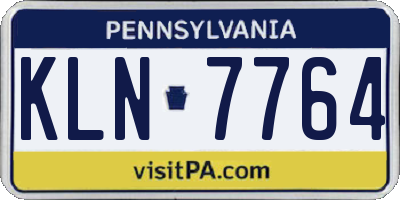 PA license plate KLN7764