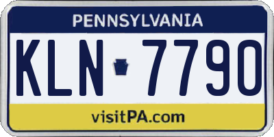 PA license plate KLN7790