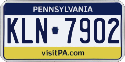 PA license plate KLN7902