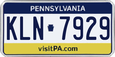 PA license plate KLN7929