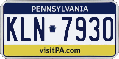 PA license plate KLN7930
