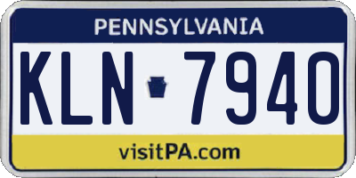 PA license plate KLN7940