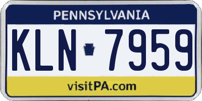 PA license plate KLN7959