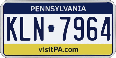 PA license plate KLN7964