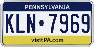 PA license plate KLN7969