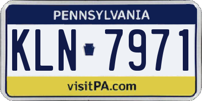 PA license plate KLN7971