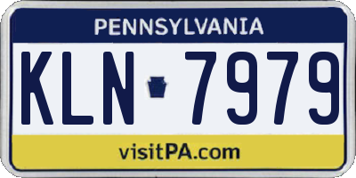PA license plate KLN7979
