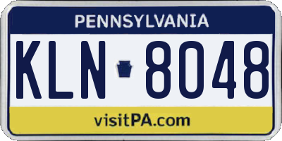 PA license plate KLN8048