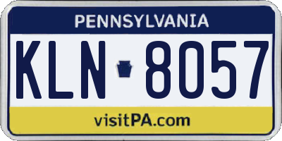PA license plate KLN8057