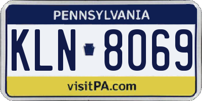 PA license plate KLN8069