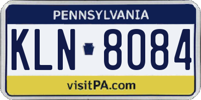 PA license plate KLN8084