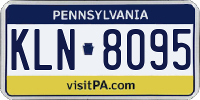 PA license plate KLN8095