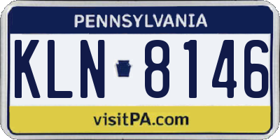 PA license plate KLN8146