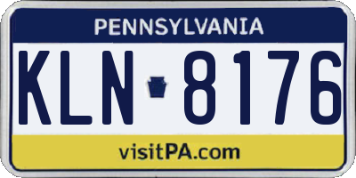 PA license plate KLN8176