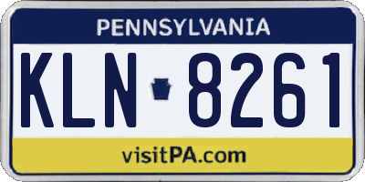 PA license plate KLN8261