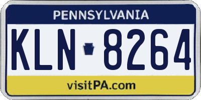 PA license plate KLN8264