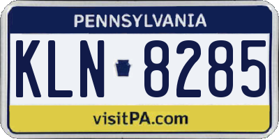 PA license plate KLN8285