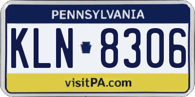 PA license plate KLN8306