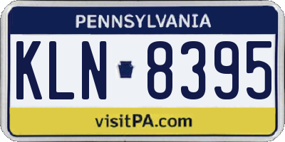PA license plate KLN8395