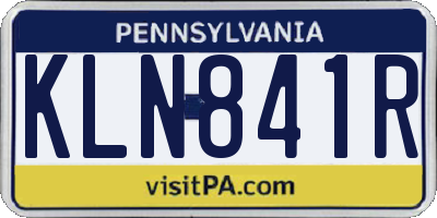 PA license plate KLN841R