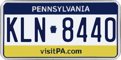 PA license plate KLN8440