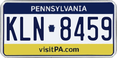 PA license plate KLN8459