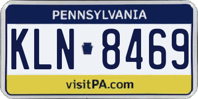 PA license plate KLN8469