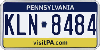 PA license plate KLN8484