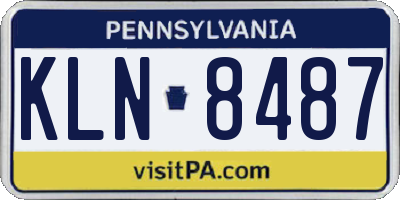 PA license plate KLN8487