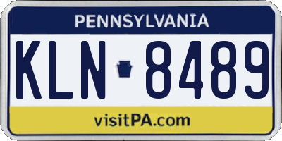 PA license plate KLN8489
