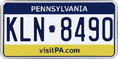 PA license plate KLN8490