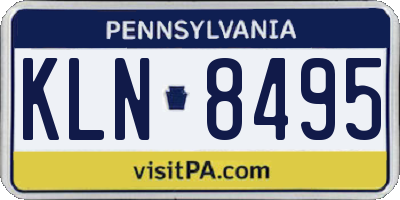 PA license plate KLN8495