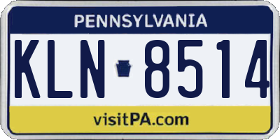 PA license plate KLN8514