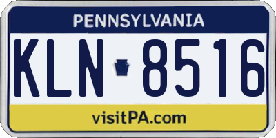 PA license plate KLN8516