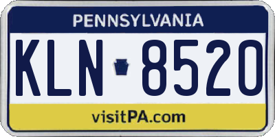 PA license plate KLN8520