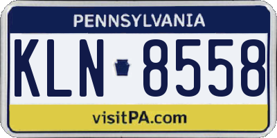 PA license plate KLN8558