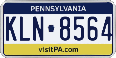 PA license plate KLN8564