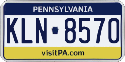 PA license plate KLN8570
