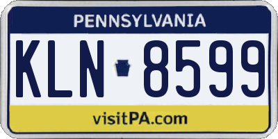 PA license plate KLN8599