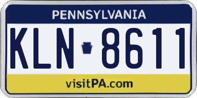 PA license plate KLN8611