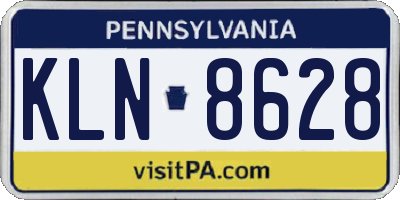 PA license plate KLN8628