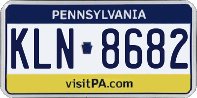 PA license plate KLN8682