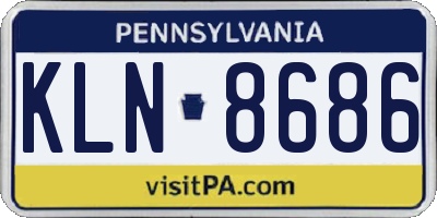 PA license plate KLN8686